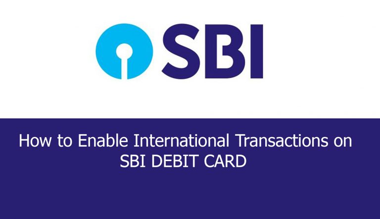how to enable international transaction on sbi debit card