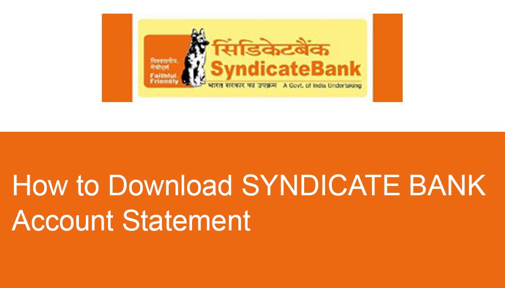 Syndicate bank statement