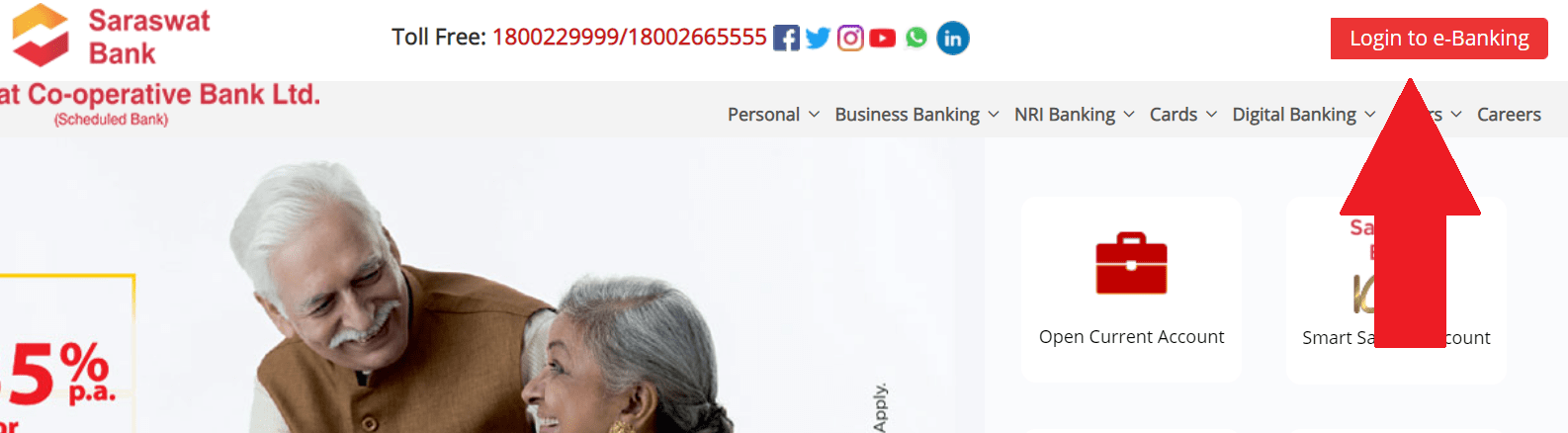 Saraswat Bank Net Banking Registration 