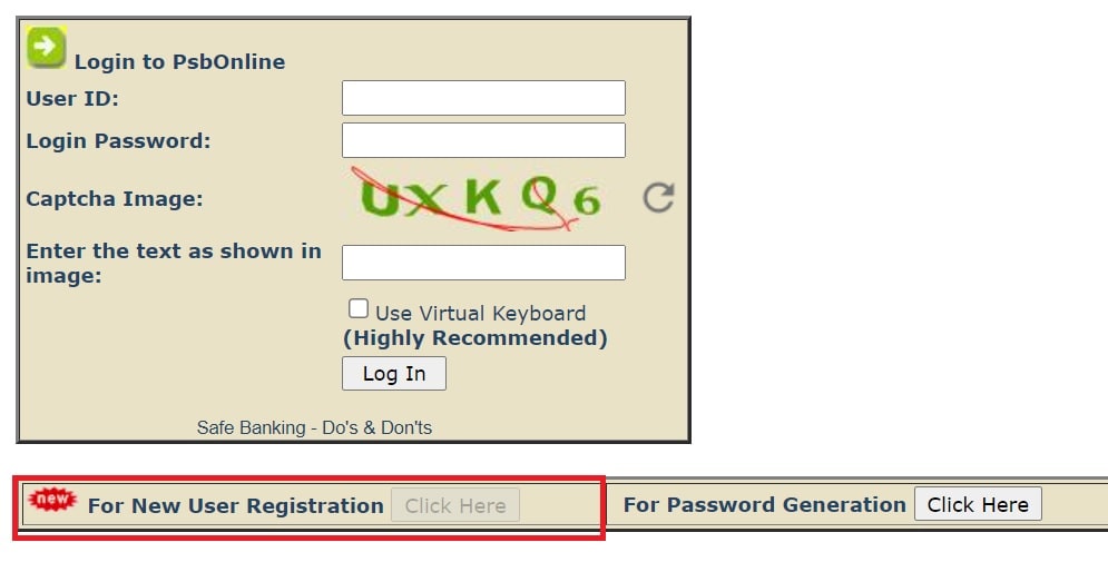 New User Registration