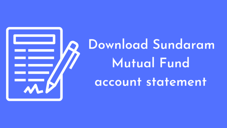 Sundaram Mutual Fund account statement